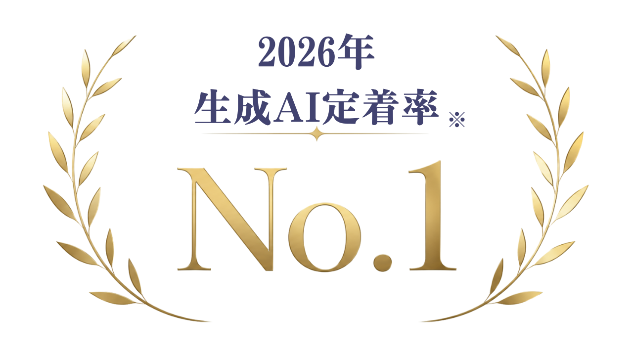 生成AI定着率 No.1