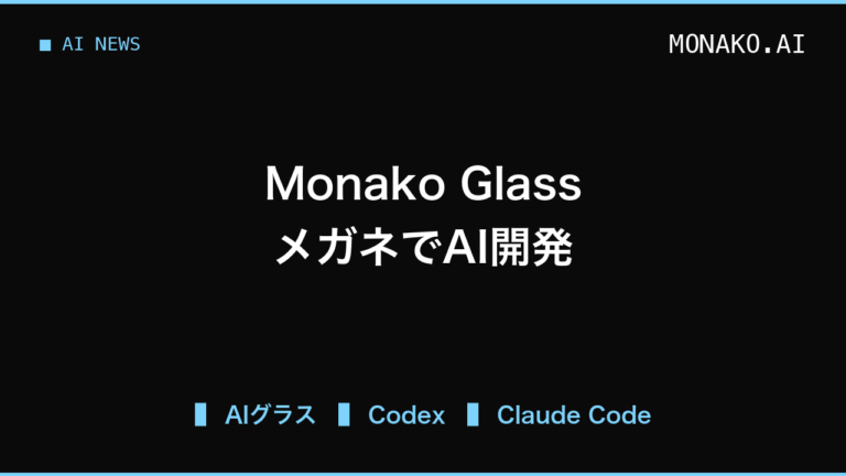 Monako Glassとは？Claude CodeとCodexを操作するメガネ型Linux端末