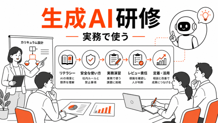 生成AI研修の作り方、社員が実務で使えるカリキュラム設計