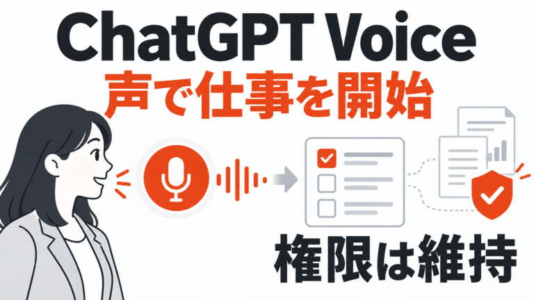 ChatGPTに声で仕事を頼む、資料作成・修正・進捗確認までどう使える？