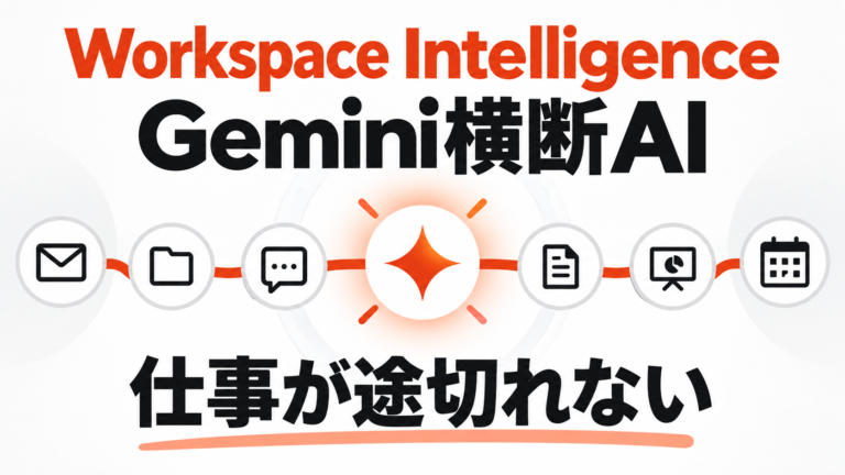 Workspace Intelligenceとは？Google WorkspaceのGeminiがアプリ横断で仕事を進める新機能